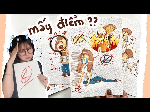 Video Vẽ và kể chuyện về các kiểu Học sinh khi biết điểm thi... - youtube