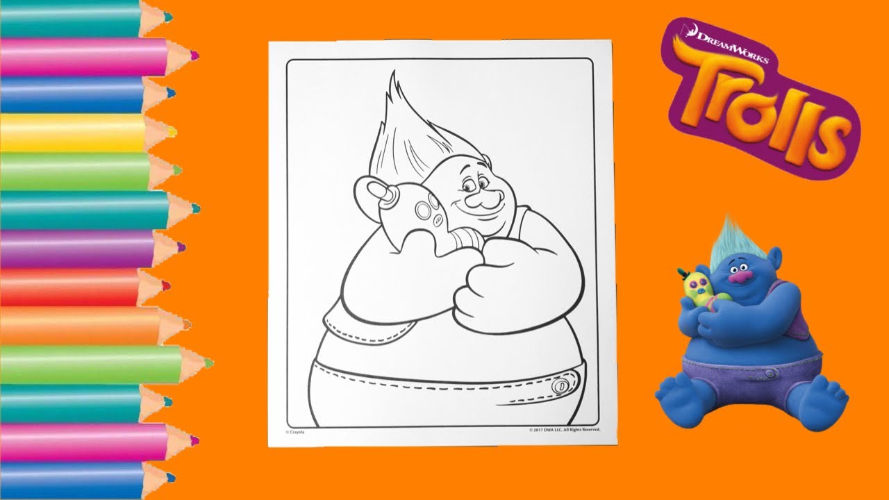 Coloring Trolls Biggie Crayola Coloring Page / Gabby’s Coloring Show ...