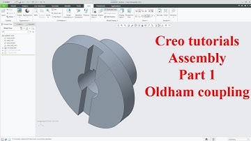 Creo parametrische tutorials voor beginners | creo | proE | Oldham-koppeling | Assemblage - Deel 1/3