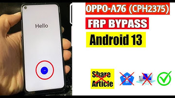 Oppo A76 Bypass FRP Andriod 13 Without Pc | OPPO CPH2375 Google Account Unlock | NO Share Article ❌