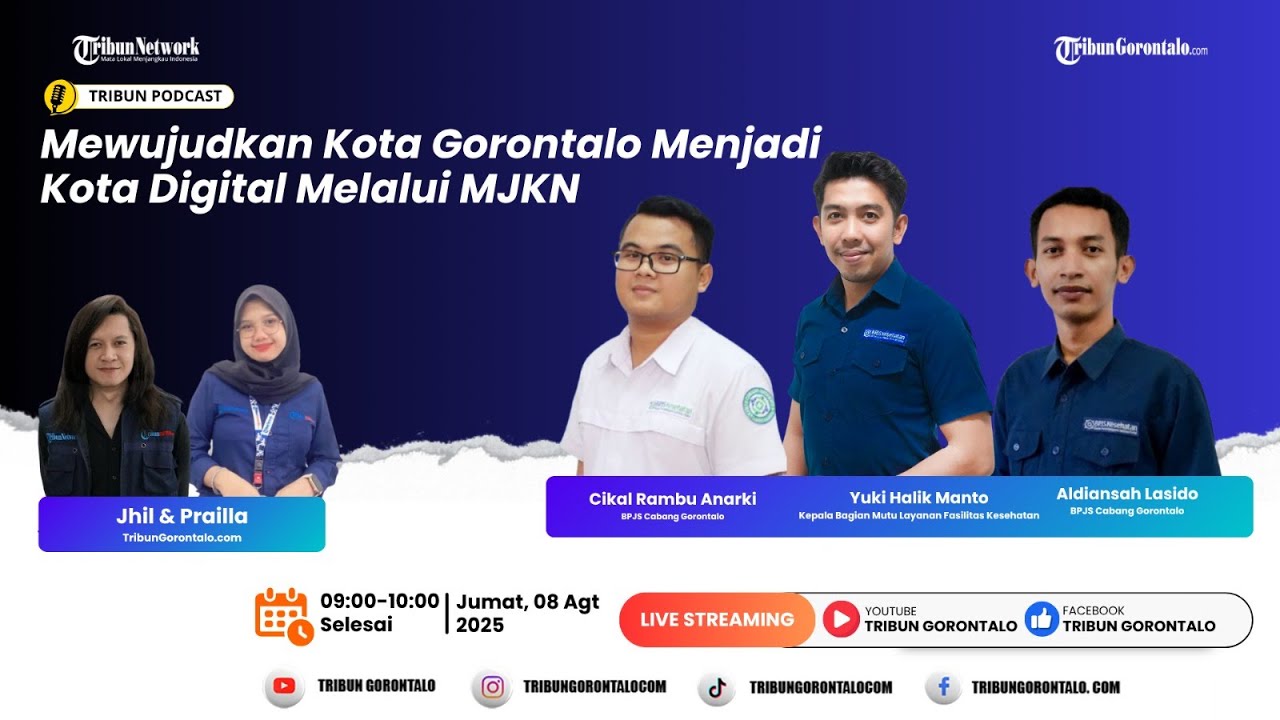 Mjkn 🔴 LIVE | Tribun Podcast - Mewujudkan Kota Gorontalo Menjadi Kota ...