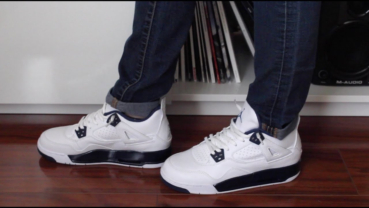 jordan 4 legend blue on feet