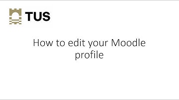 How to edit your Moodle profile