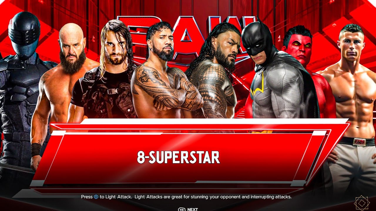 Legendary 8 Man Knockout Match at Monday Night Raw | WWE 2K24