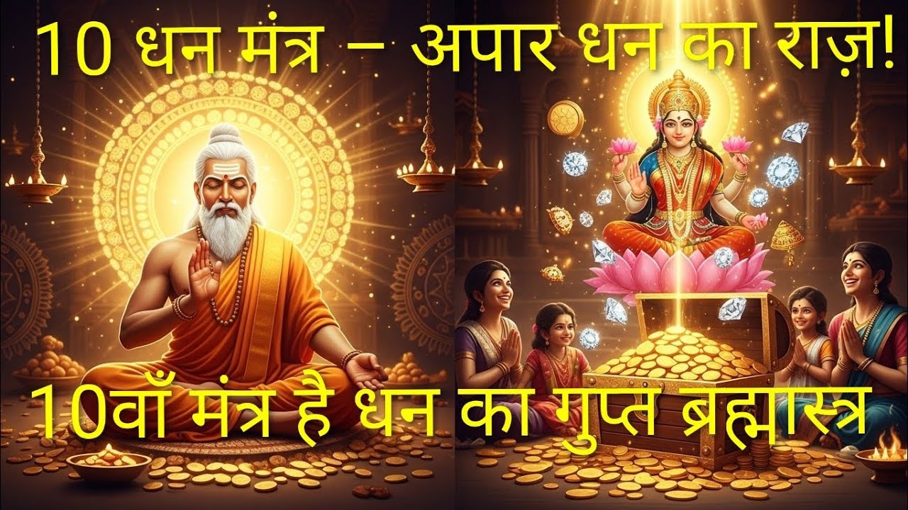 10 धन मंत्र | वेदों और पुराणों से अपार धन का गुप्त रहस्य | Dhan Lakshmi Mantra | Lok Rahasya। #facts