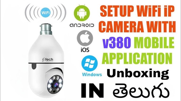 WiFi Wireless CCTV Camera 1080p Bulb Shape PTZ V380 Pro