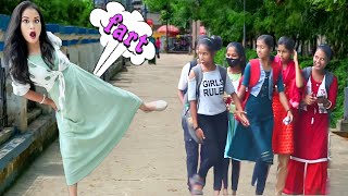 Desi Girl Pad Prank on Public 😆! Funny WET Fart Prank on Hot Girls and Boys 😂! Part-29 |#fart #pad