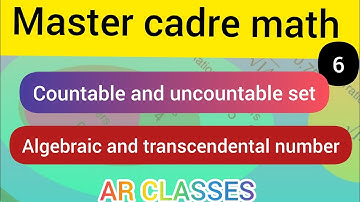 countable and uncountable set|math master cadre|2ndgrade|1stgrade|Fulllengthcourse|Free of cost|MCQ|