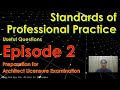 Spp standards of professional practice episode 2  architect licensure examination  ale review