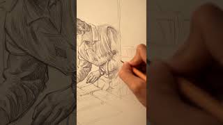Night sketch process #shorts #art  #drawing
