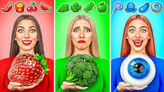 24 Stunden lang nur Essen einer Farbe essen | Lustige Situationen von Multi DO Challenge