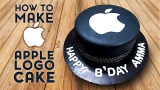 How To Make Apple Logo Cake | fondant cake tutorial.