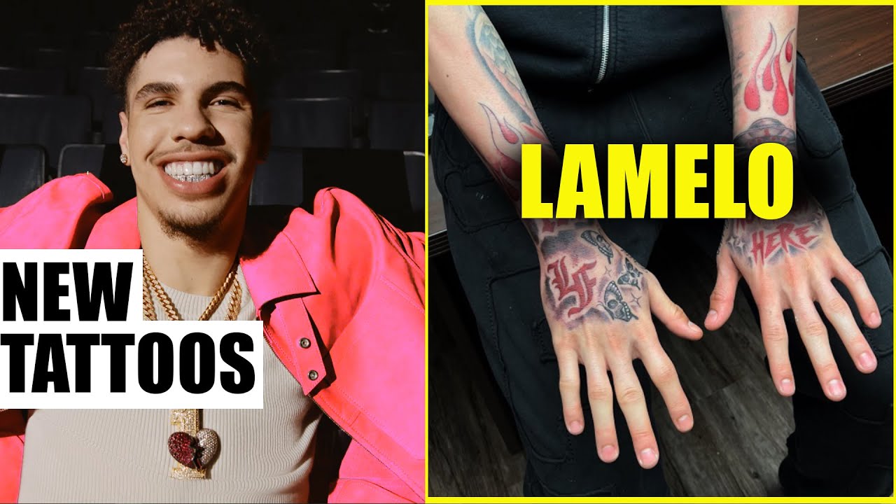 LaMelo Ball Shows Off New Golden Child Hand Tattoos