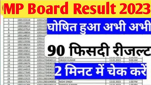 MP Board Ka Result Kaise Dekhen ? MP Board 10th/12th Result 2023 Kaise Check Kare ? Class 10/12 Link