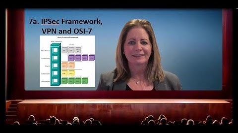 7a.  IPsec Framework, VPN, and OSI-7 (OSI Layer 7) - Professor Russell Esposito