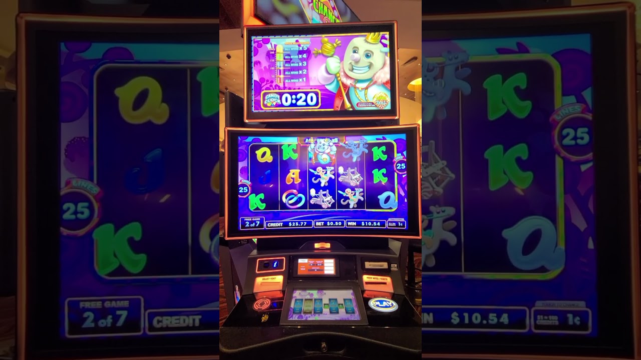 Candy Clock Slot Machine Bonus Win!