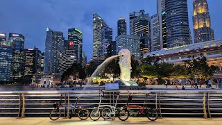 Brompton heaven! Cruising around Marina Bay in Singapore with friends