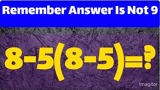 This Simple Math Question Stumps Everyone ! Only 1% Can Solve This Math Problem!