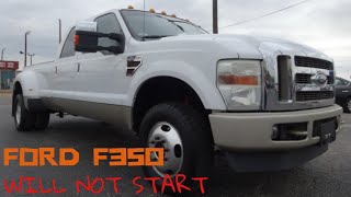 Ford F-350, Diesel 6.4 Will not crank will not turn over no start no run.
