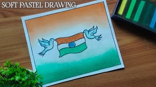 Independence Day Special Drawing// Soft Pastel Art #shorts screenshot 5
