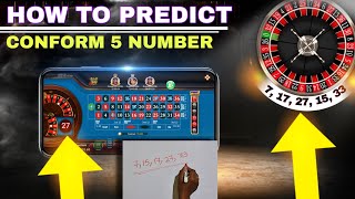 How to predict number Roulette  | conform 5 number predict | number Roulette tricks | Roulette Game