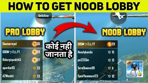 How To Get Noob Lobby Every Time In PUBG Mobile Lite | Get Noob Lobby In Pubg Mobile Lite