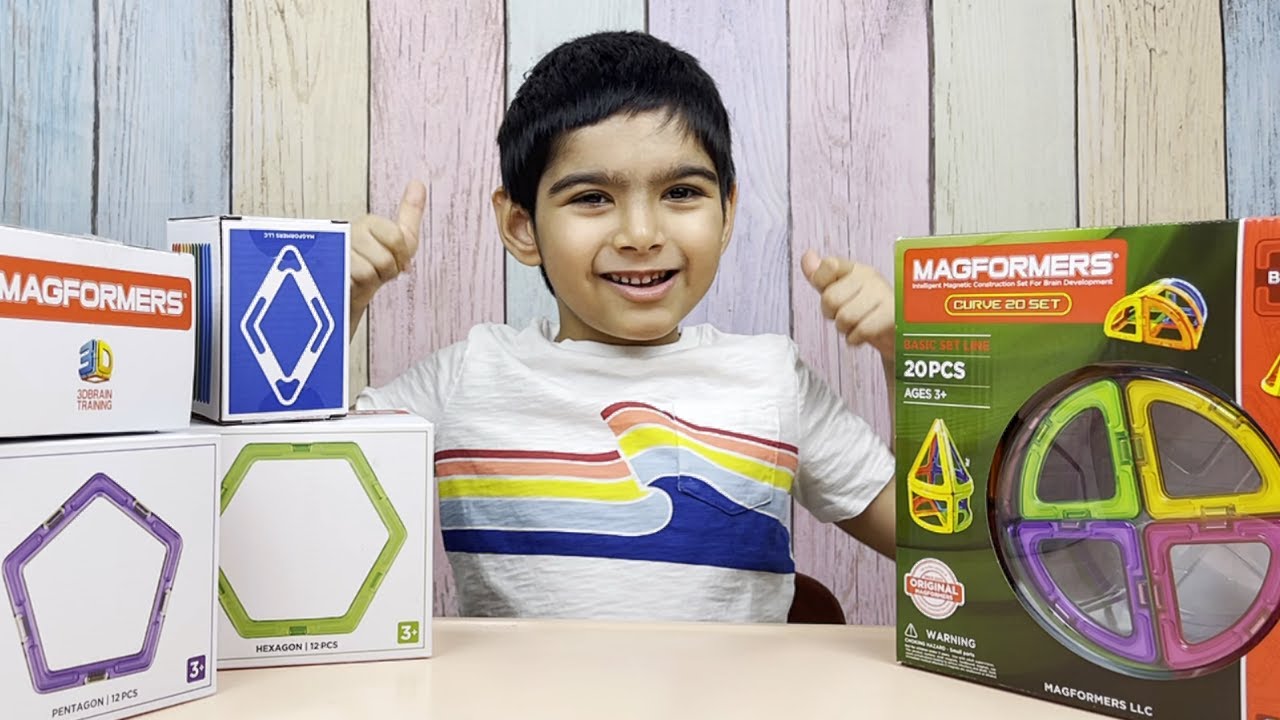 Magformers Magnetic Tiles is a fun STEM toy set to play and build 3D shapes