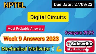 Digital Circuits | Week 9 Quiz | Assignment 9 Solution | NPTEL | SWAYAM 2023