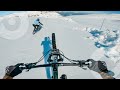 Highway 2 Heaven! ❄️ MTB on snow at Les 2 Alpes bike park, France