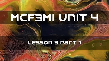 MCF3MI Unit 4 Lesson #3 Part 1