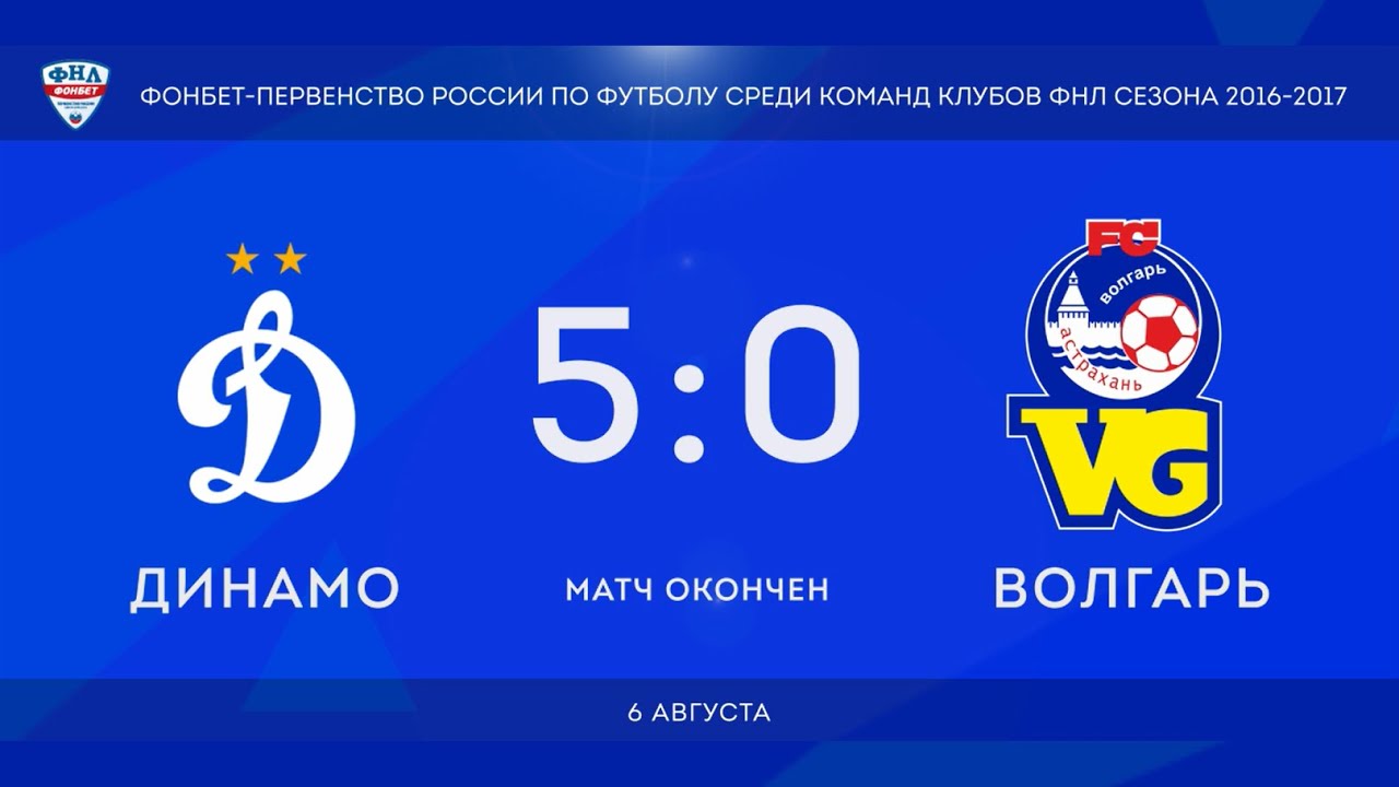 Динамо - Волгарь 5:0 видео