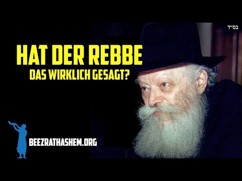 Hat der Rebbe gesagt, dass Gott dich braucht?