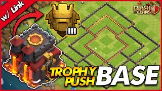 BEST TH10 BASE FOR TROPHY PUSHING!! | TH10 Trophy Push Base w/ Link - Clash of Clans