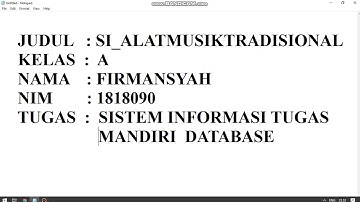 Database SI Alat Musik Tradisional by Firmansyah ITN Malang 2020