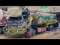 Hino truck accident cabin chassis repair  complete restoration