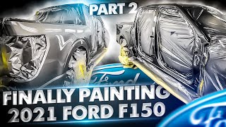 REBUILDING A WRECKED 2021 FORD F150 PLATINUM FROM IAAI INSURANCE AUCTION. (PART 2)