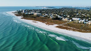 Sarasota Siesta Beach by drone relaxing Florida USA