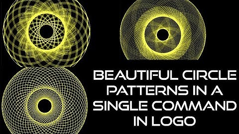 Beautiful patterns Using Repeat Command in MSW LOGO || MSW LOGO || REPEAT and CIRCLE Command in LOGO