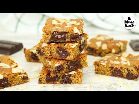 Chocolate and Almond Blondies