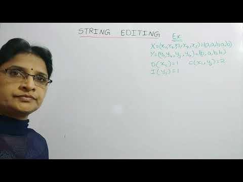Dynamic Programming String Editing - YouTube