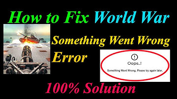 How to Fix World War  Oops - Something Went Wrong Error in Android & Ios - Please Try Again Later