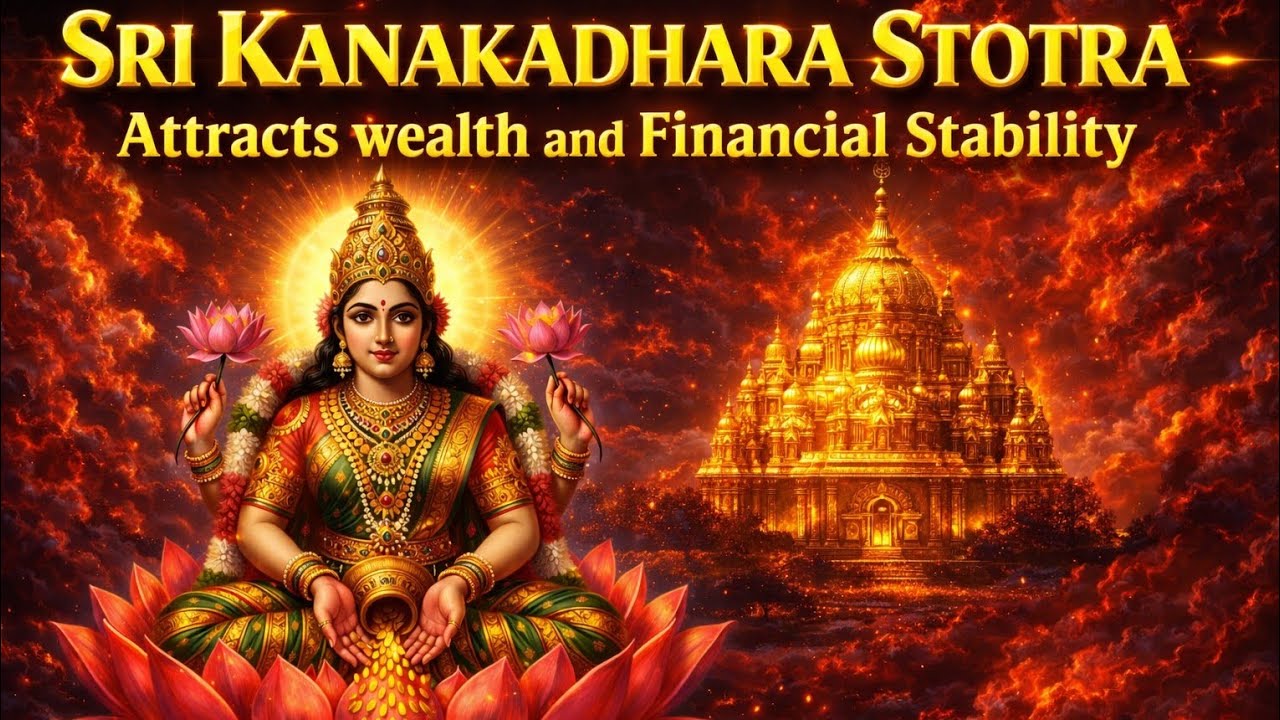 Sri Kanakadhara Stotram | Powerful Lakshmi Stotra to Attract Wealth | Adi Shankaracharya