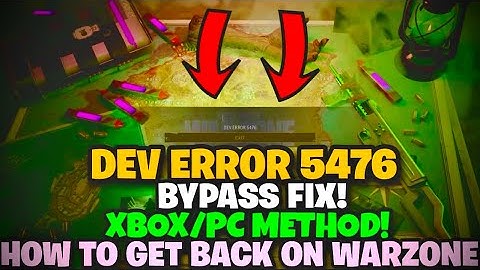 REVEN SOFTWARE BREAKS WARZONE! HOW TO FIX DEV ERROR 5476 ON XBOX/PC! SEASON 4 RELOADED