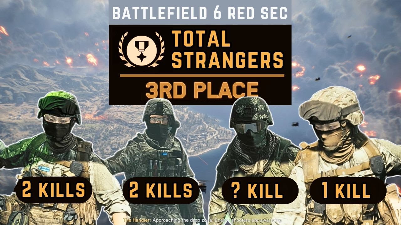4 Total Strangers+ No Voice Chat+ No Armored Vehicle = 3rd Place in Battlefield 6 RedSec