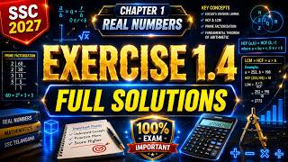 SSC Maths Exercise 1.4 Full Explanation Telugu | Real Numbers Chapter 1 | Class 10 Maths