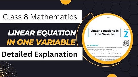 Linear Equations in One Variable|NCERT Class 8|AMU/JMI 9th Entrance