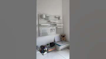 IKEA pegboard setup ☁️ #ikea #ikeapegboard #organization #foryou #fyp #officeorganization #teacher