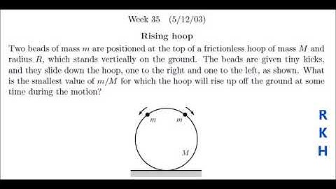 Rising hoop problem of Harvard University question of week problem on basis of COM concept😀