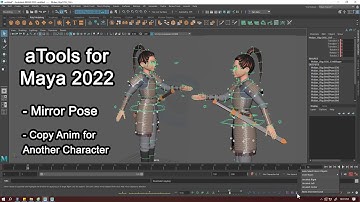 aTools cho Maya 2022 - Copy Pose đối xứng và Copy Anim cho nhân vật khác | Xan San Animation