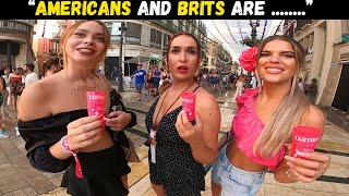 Drunk Europeans Speak BRUTAL TRUTH About AMERICANS &amp; BRITS (MALAGA, SPAIN)